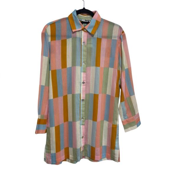 NWT Julia Berolzheimer x Hermoza Marie Shirt Dress in Kaleidoscope - Size XS - Picture 4 of 10